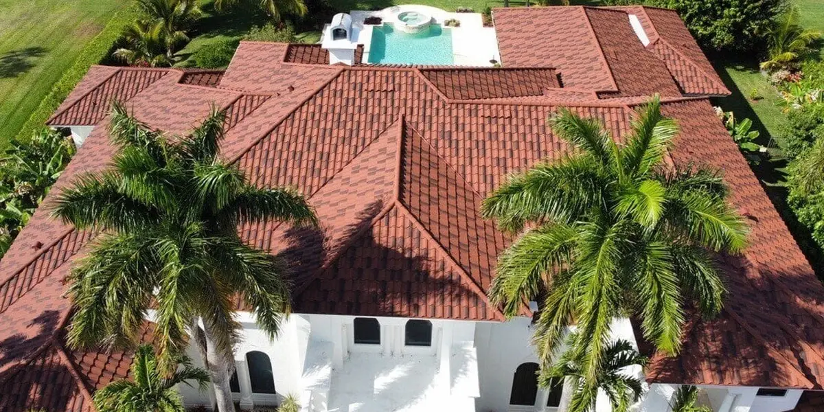 DECRA Villa Tile metal roof in Rustico Clay manufactured by DECRA Metal Roofing 